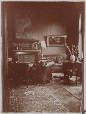 The sitting room in the villa around 1930, 1930 - 1940 Canvas Print