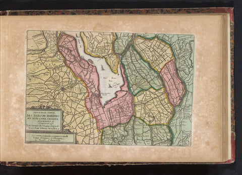 Map of land around the Biesbos, anonymous, 1735 Canvas Print