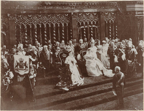 Inauguration of Wilhelmina, Queen of the Netherlands, in the Nieuwe Kerk in Amsterdam on 6 September 1898, Herman Deutmann, 1898 Canvas Print