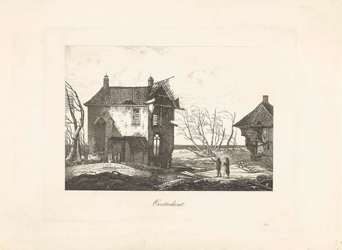 Ruins of a church and house in Oosterhout, 1732, anonymous, 1732 - 1850 Canvas Print