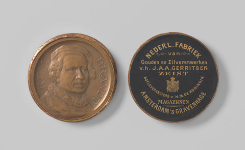 Rembrandt medal, Johan Melchior Faddegon, 1906 Canvas Print