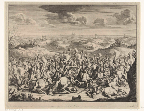 Battle of Lekkerbeetje, 1600, Joseph Mulder, 1682 - 1684 Canvas Print