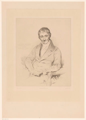 Portrait of Alexandre Brongniart, Louis Pierre Henriquel-Dupont, 1850 Canvas Print