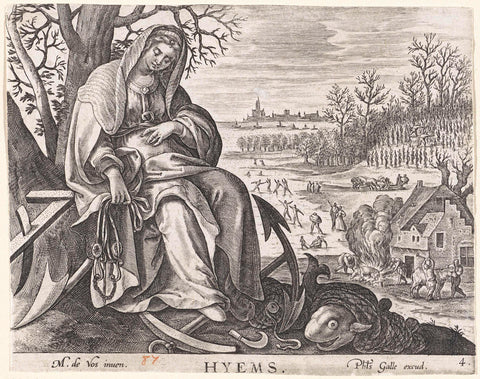 Winter, anonymous, 1570 - 1612 Canvas Print