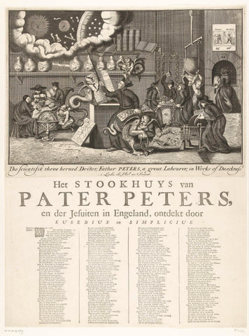 The laboratory of father Peters, 1689, Paul of Somer (II) (attributed to), 1689 Canvas Print