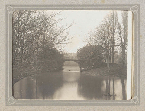 Water with a bridge in the Amsterdam Vondelpark, Folkert Idzes de Jong, c. 1905 - c. 1907 Canvas Print