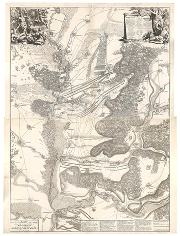 Map of the Battle of Höchstädt, 1704, Jan van Vianen, 1704 Canvas Print