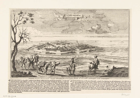 View of Coevorden, 1672, Gaspar Bouttats, 1682 - 1684 Canvas Print