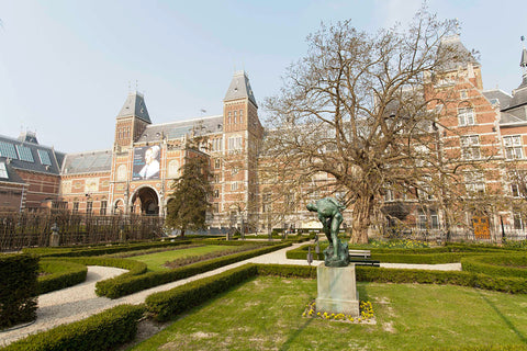 South façade and Villa, in the foreground image in garden, 2007 Canvas Print