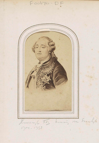 Photo reproduction of (presumably) a print by Louis XVI, King of France, anonymous, 1855 - 1880 Canvas Print