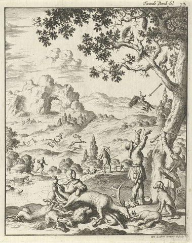 Sami on the hunt, Jan Luyken, 1682 Canvas Print