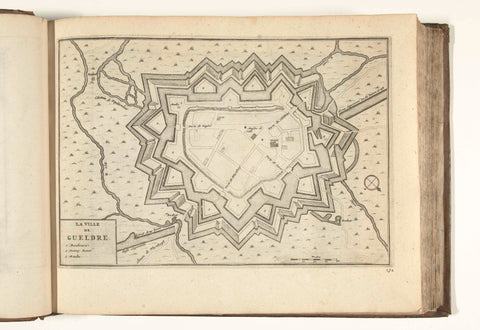 Map of Geldern, 1726, anonymous, 1726 Canvas Print