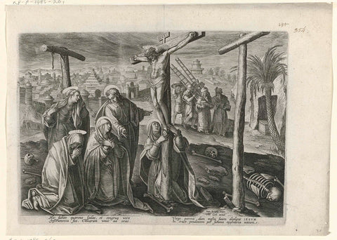 Christ, died on the cross, Jan Collaert (II) (attributed to), 1585 - 1586 Canvas Print