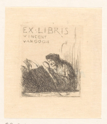 Bookplate for Vincent van Gogh, Marius Bauer, 1877 - 1911 Canvas Print