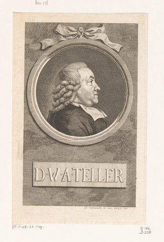 Portrait of Wilhelm Abraham Teller, Daniel Nikolaus Chodowiecki, 1775 Canvas Print