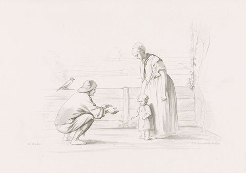 First steps, Johann Heinrich Maria Hubert Rennefeld, 1861 - 1872 Canvas Print