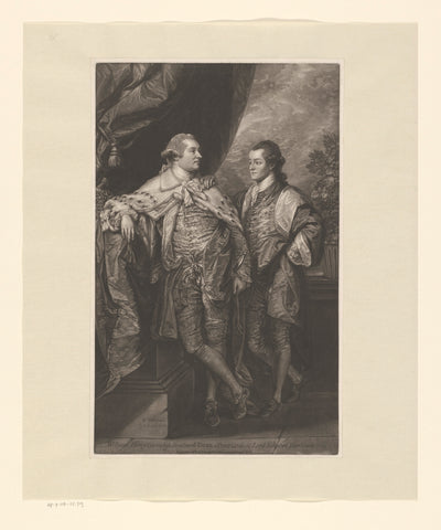 Portrait of William Henry Cavendish-Bentinck and Edward Bentinck, John Raphael Smith, 1774 Canvas Print