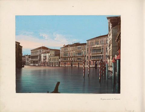 Bend in the Grand Canal in Venice, anonymous, 1850 - 1876 Canvas Print