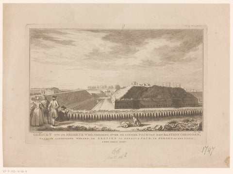 The bastion Coehoorn in Bergen op Zoom, Simon Fokke, 1772 - 1780 Canvas Print