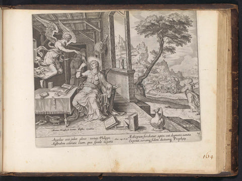 Fillippus is sent by an angel, anonymous, 1646 Canvas Print