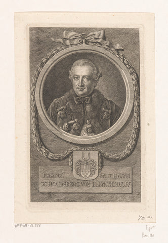 Portret van Franz Balthasar Schönberg von Brenkenhoff, Daniel Nikolaus Chodowiecki, 1771 Canvas Print