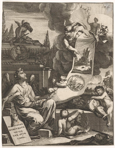 Title page for the Europian Mercury of 1719, anonymous, 1719 Canvas Print