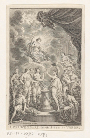 Allegory on the Peace of Aachen, Simon Fokke, 1749 Canvas Print