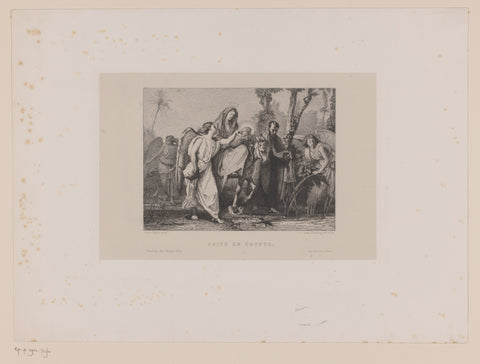 Flight to Egypt, Léopold Flameng, 1864 Canvas Print