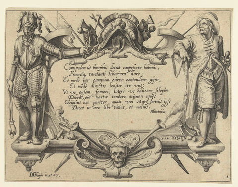 Titelprent voor prentserie De ruiterschool, Jacob de Gheyn (II) (workshop of), 1599 Canvas Print