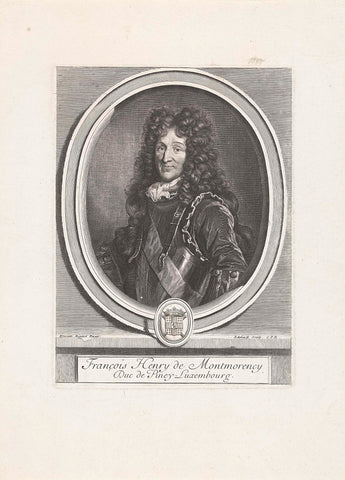 Portrait of François Henri de Montmorency, Gerard Edelinck, 1666 - 1707 Canvas Print