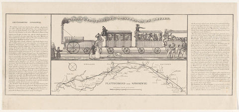 Plan for a railway between Amsterdam and Cologne, 1834, anonymous, 1834 Canvas Print