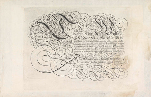 Schrijfvoorbeeld: t Beghinsel der wijsheytt (...), Simon Frisius, 1605 Canvas Print