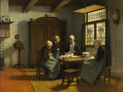 In the Orphanage at Katwijk-Binnen, David Adolph Constant Artz, c. 1870 - c. 1890 Canvas Print