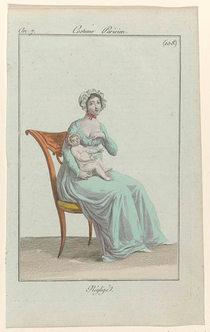 Journal des Dames et des Modes, Costume Parisien, 24 May 1799, Year 7 (108) : Neglected, anonymous, 1799 Canvas Print