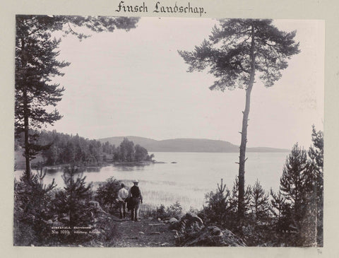 Finnish landscape at a lake, Stahlberg (possibly), 1897 Canvas Print