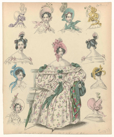 The World of Fashion, ca. 1833 : The Last and Newest Fashions (...), anonymous, c. 1833 Canvas Print