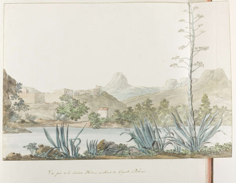 View of the river Platani and Agrigento in Palermo, Louis Ducros, 1778 Canvas Print