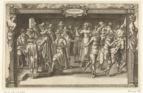 Discord among the people of Leiden, 1574, Willem de Haen, 1612 - 1614 Canvas Print