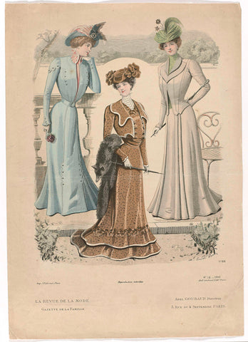 La Revue de la Mode, 1900, No. 16, nr. 3788, anonymous, 1900 Canvas Print