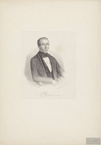 Portrait of C. D. Canne, Johann Peter Berghaus, 1847 Canvas Print