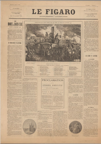 Le Figaro, 21 January 1893, 1893 Canvas Print