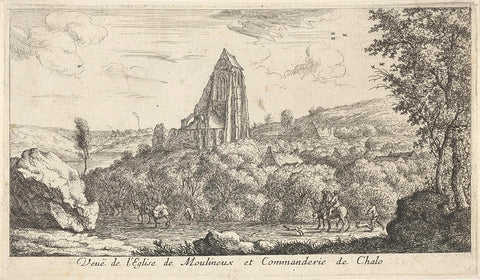 View of the Church of Moulineux, Albert Flamen, 1648 - 1672 Canvas Print