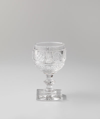 Chalice glass on square base, with the inscription: CITADEL ANTW. 1830 & 1831 H J v Mourik 2 Lt Kwartm, anonymous, 1831 Canvas Print