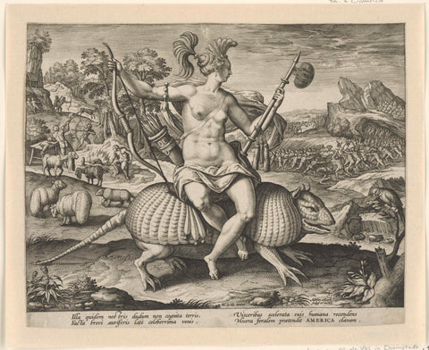 America, Adriaen Collaert, 1586 - 1591 Canvas Print