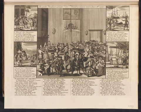 The great meeting place of the wind sellers, 1720, anonymous, 1720 Canvas Print