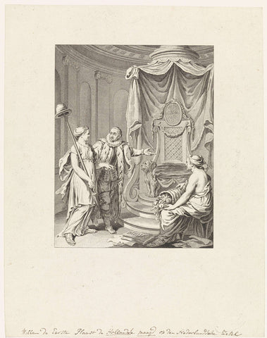 Title print for the print series Scenes from the Life of Prince William I, 1568-1584, Theodoor Koning, 1788 Canvas Print