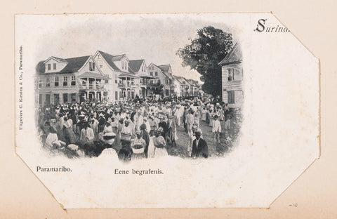 Funeral in Paramaribo, C. Kersten & Co., anonymous, 1900 - 1910 Canvas Print