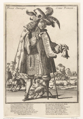The French Announcer, 1692, anonymous, 1692 Canvas Print