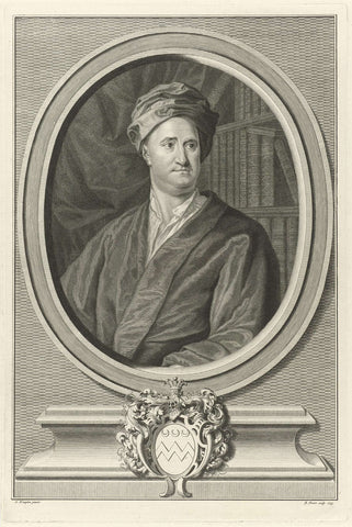 Portrait of Nicolas Tindal, Bernard Picart, 1733 Canvas Print