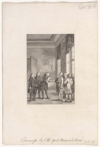 Commission at the king, 1781, Reinier Vinkeles (I) Canvas Print